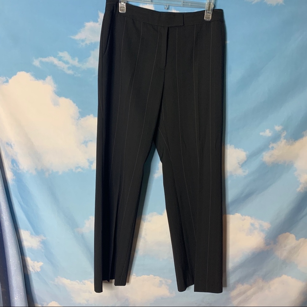 Anne Klein- Black Striped Trousers size 6 Petite